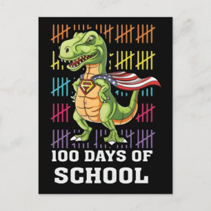 Cartão Postal 100 Dias de Escola Dinossauro 2025: Aventura para