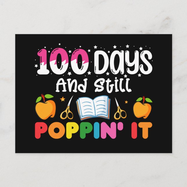 Cartão Postal 100 Dias De Escola E Ainda A Apertam (Frente)