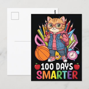Cartão Postal 100 dias de gatinhas de gatinho-de-gatinho 2025