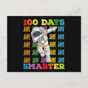 Cartão Postal 100 Dias Mais Inteligente Astronauta 100º Dia da E