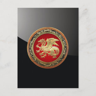 Cartão Postal [100] Dragão islandês, Landvæ ttir [Dourado]