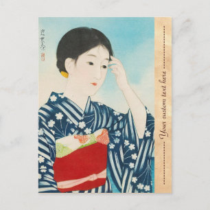 Cartão Postal 100 figuras de beleza Vestindo Takasago Kimonos
