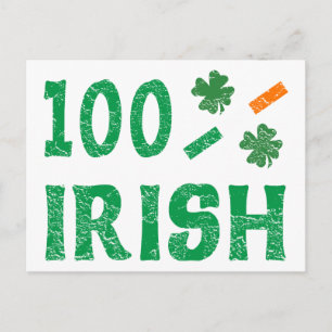 Cartão Postal 100 por cento irlandês