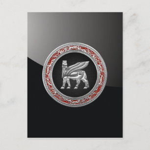 Cartão Postal [100] Touro Alado Babilônico [Prata] [3D]