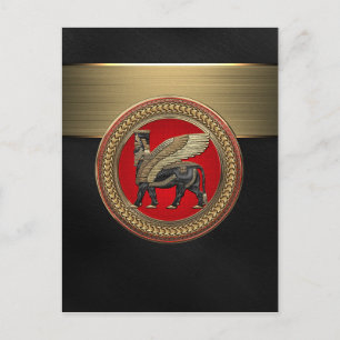 Cartão Postal [100] Touro Assírio: Lamaçu Dourado e Negro