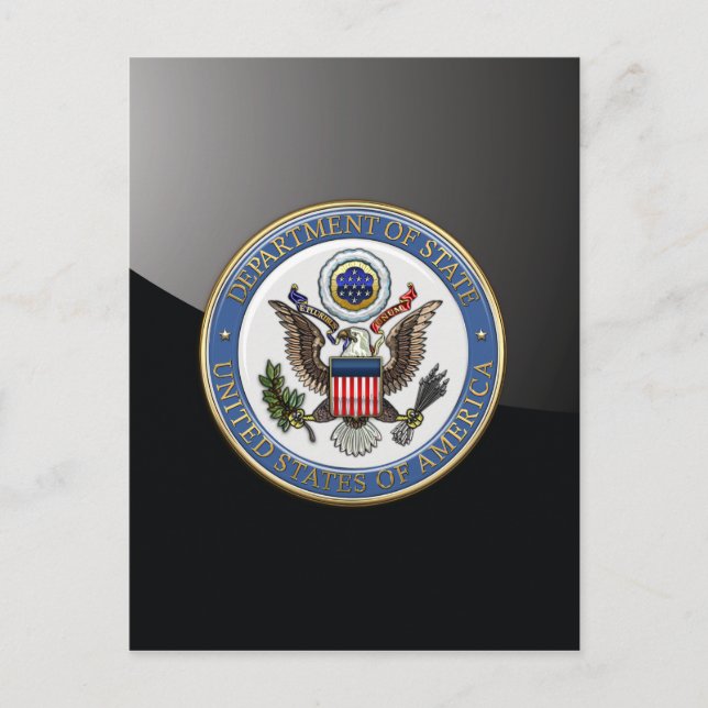 Cartão Postal [100] U.S. Department of State (DoS) Emblem [3D] (Frente)