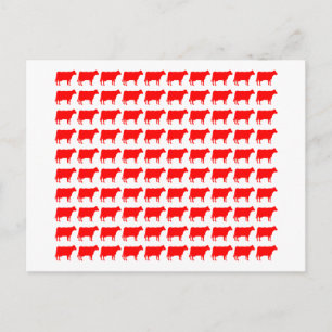 Cartão Postal 100 Vacas - Vermelho