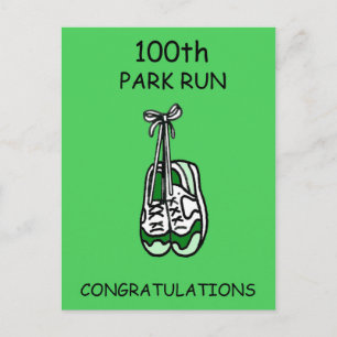 Cartão Postal 100th Park Run Parabéns