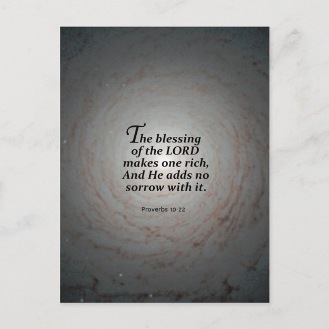 Cartão Postal 10:22 dos provérbio (Frente)