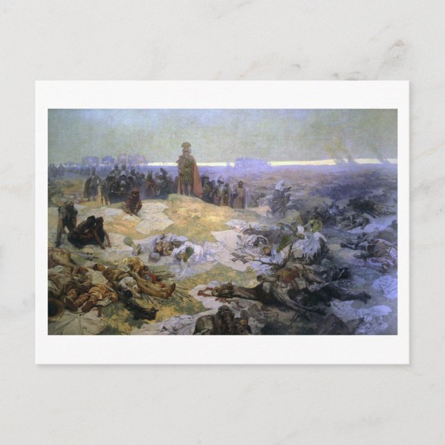 Cartão Postal #10 Após a Batalha de Grunwald, Mucha (Frente)