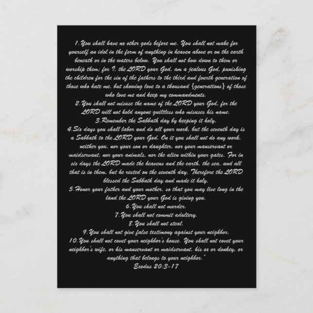 CARTÃO POSTAL 10 COMANDOS RTE (Frente)