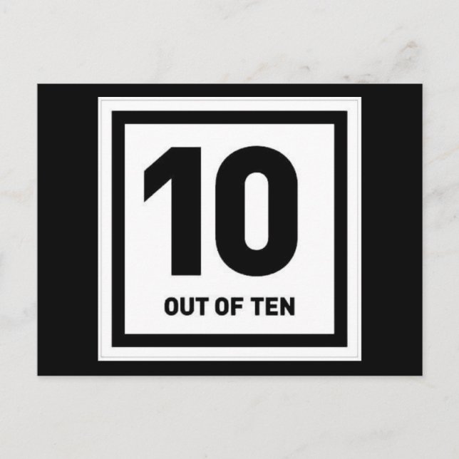 Cartão Postal 10 em cada 10 comentários de gabo elogiando elogio (Frente)
