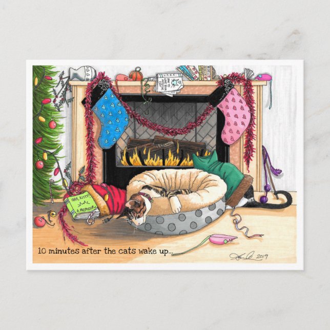 Cartão Postal 10 minutos após o Acordar dos gatos (Frente)