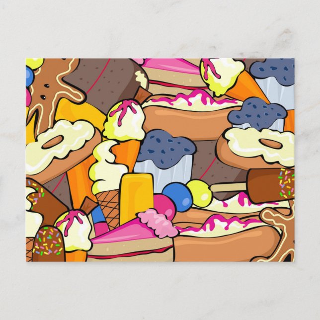 CARTÃO POSTAL 1104 TRATADOS DE BASE SUGÁRIA DESCENDE A DOUGHNUTS (Frente)