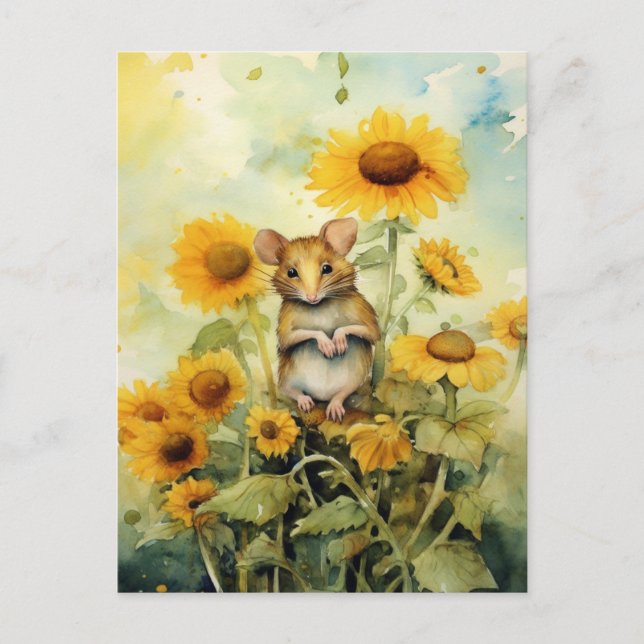 Cartão Postal 11 de 17 Sunflower Garden Miceville (Frente)