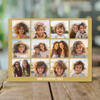 12 Colagem de Fotos com Dourado Fundo