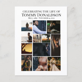 Cartão Postal 12 Colagem de Fotos Funeral