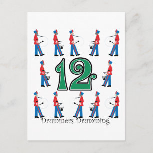 Cartão Postal 12 Drummers Bebendo