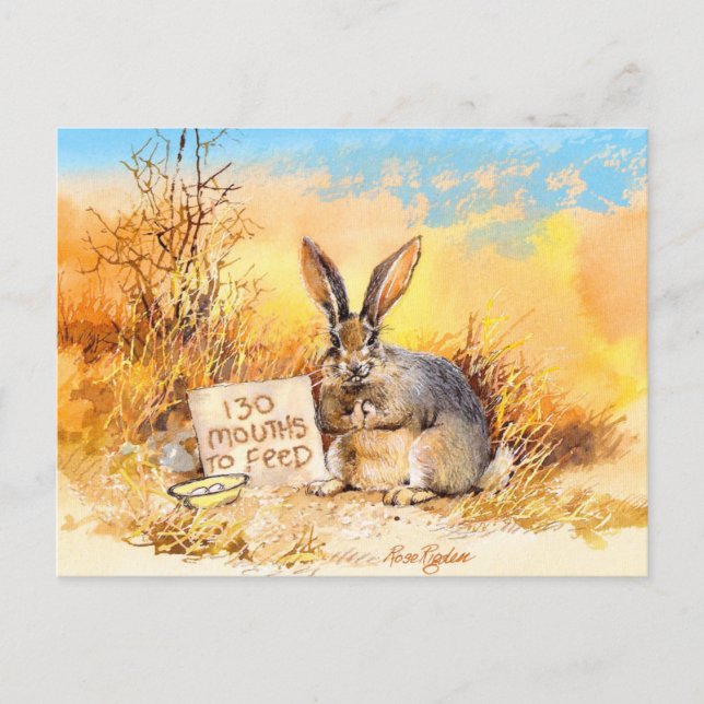 Cartão Postal 130 bocas para alimentar (Frente)