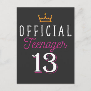 Cartão Postal 13 Birthday Princesa Adolescente Oficial
