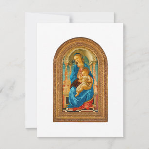 Cartão Postal 1470 Botticelli Madonna e Criança Enthroned