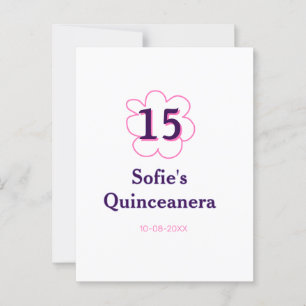 Cartão Postal 15º aniversário de quinceanera feliz aniversário r