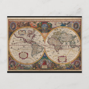 Cartão Postal 1633 Nova Totius Terrarum Orbis Geogrica