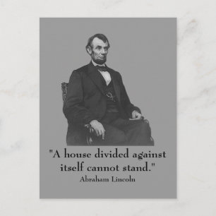 Cartão Postal 16.º Presidente Abraham Lincoln