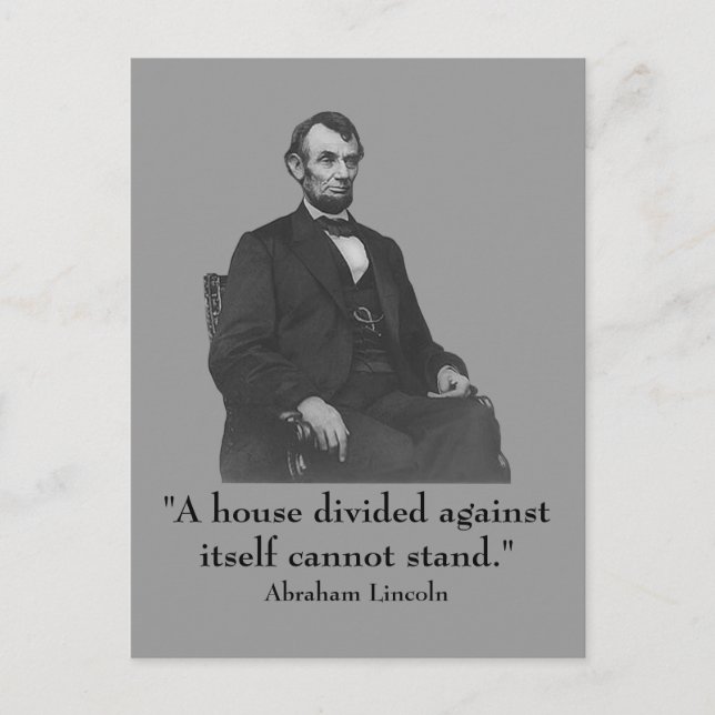 Cartão Postal 16.º Presidente Abraham Lincoln (Frente)