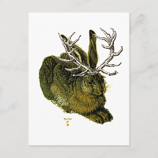 Cartão Postal 16th century Jackalope (Frente)