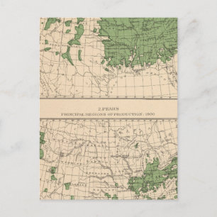 Cartão Postal 174 Maçãs, peras, regiões principais