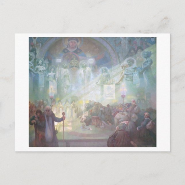 Cartão Postal #17 Santo Monte Athos, Mucha (Frente)