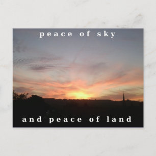 Cartão postal 17 Sunset Burst Peace Wording