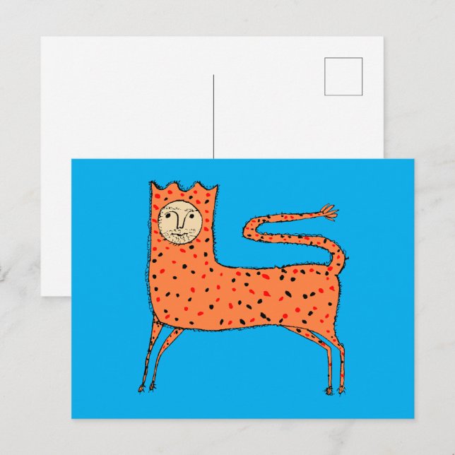 Cartão Postal 18º C Leão Primitivo Inglês (Frente/Verso)