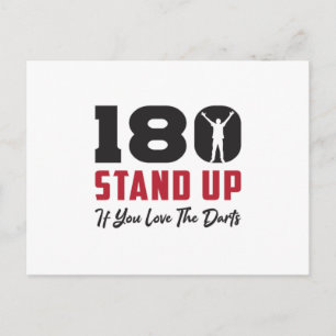 Cartão Postal 180 Darts Bullseye Dartboard Arrow Engraçado Idea