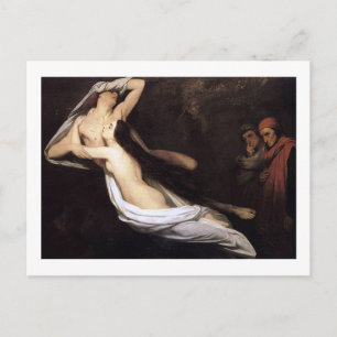 Cartão Postal 1835, Fantasmas de Paolo e Francesca Art Vintage