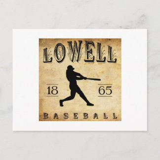 Cartão Postal 1865 Lowell Massachusetts Baseball