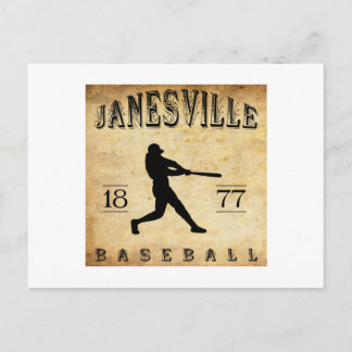 Cartão Postal 1877 Janesville Wisconsin Baseball
