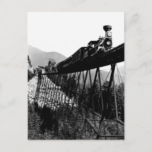 Cartão Postal 1880 Comboio em Crawford Notch, NH