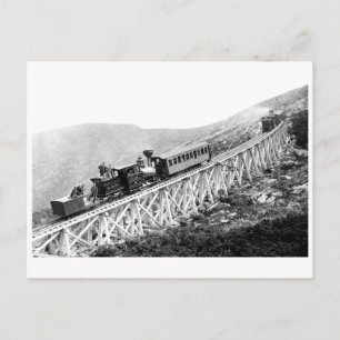 Cartão Postal 1880 Comboios de passageiros no trabalho