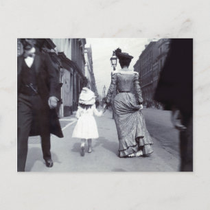 Cartão Postal 1880 Mãe + Filha em Boston