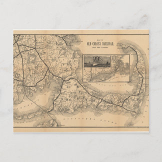 Cartão Postal 1888_Old_Colony_Railroad_Cape_Cod_map