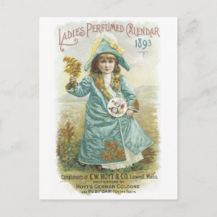 Cartão Postal 1893 Senhoras Perfumadas Calendar Hoyt & Co. Alem