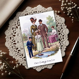 Cartão Postal 1898 Vintage Outdoor Fashion