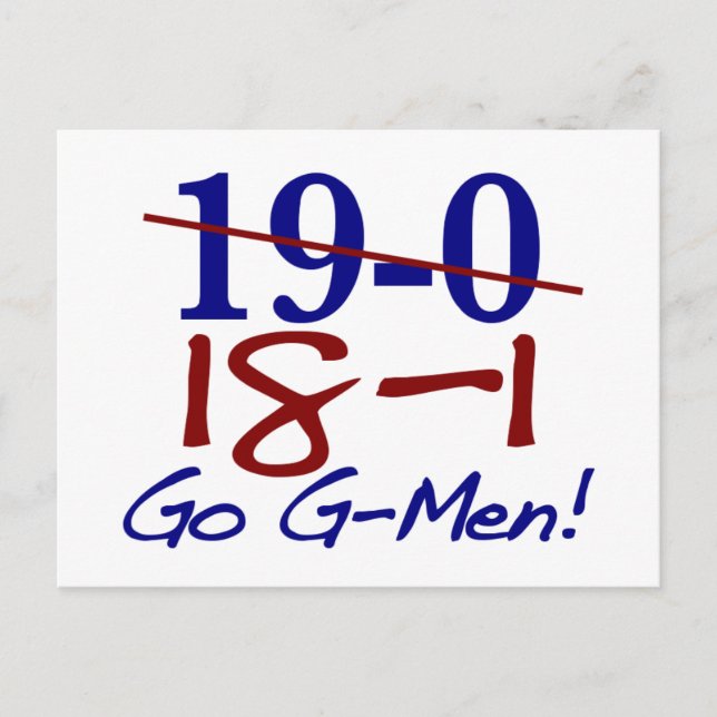 Cartão Postal 18-1 Go G-Men (Frente)