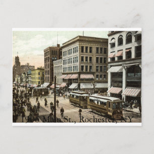 Cartão Postal 1906, Rua principal, Rochester, NY