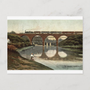Cartão Postal 1908 The Bridges, Painesville, Ohio Vintage