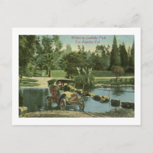 Cartão Postal 1919 Winter, Eastlake Park, Los Angeles Vintage