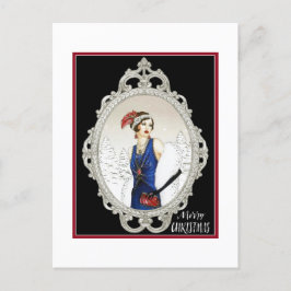 Cartão Postal 1920 Art Deco Lady