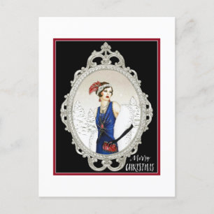 Cartão Postal 1920 Art Deco Lady